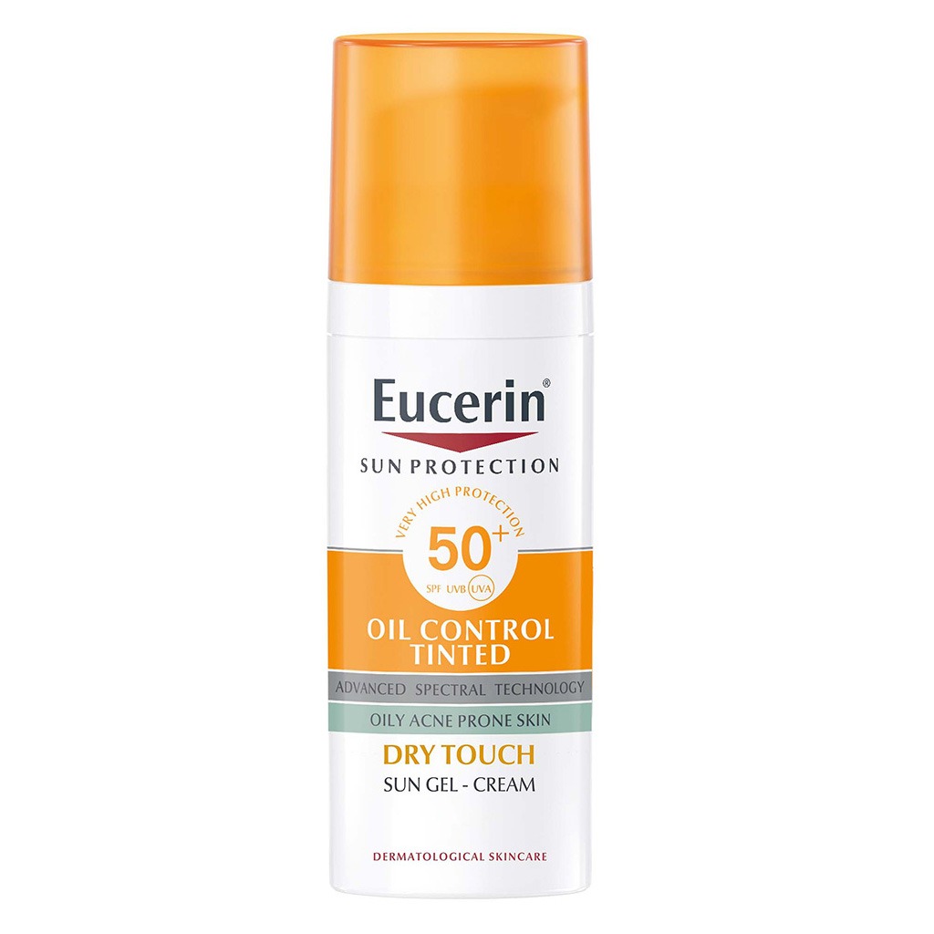 Eucerin Sun Oil Control SPF50+ Sunscreen Medium Tinted Gel-Cream With Dry Touch & Anti-Sine Effect 50ml