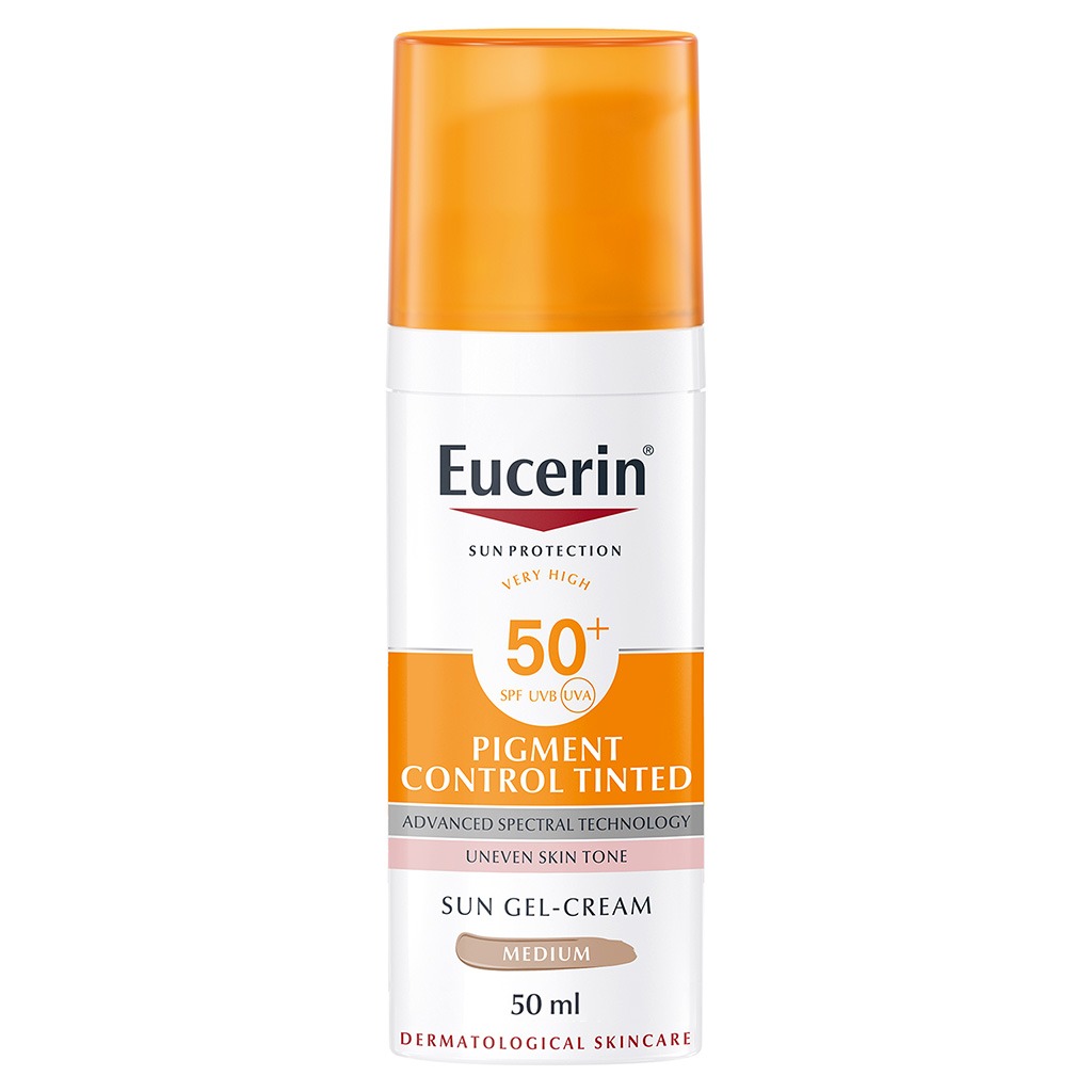 Eucerin Sun Pigment Control Medium Tinted Gel-Cream SPF50+ Sunscreen For Hyperpigmentation 50ml