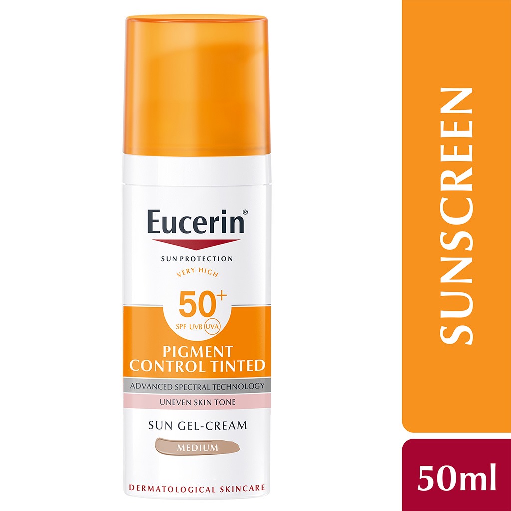 Eucerin Sun Pigment Control Medium Tinted Gel-Cream SPF50+ Sunscreen For Hyperpigmentation 50ml