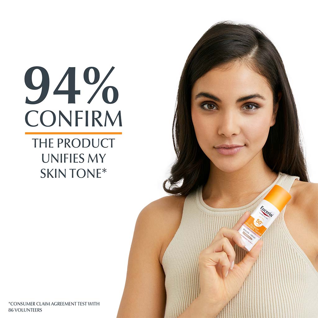Eucerin Sun Pigment Control Medium Tinted Gel-Cream SPF50+ Sunscreen For Hyperpigmentation 50ml