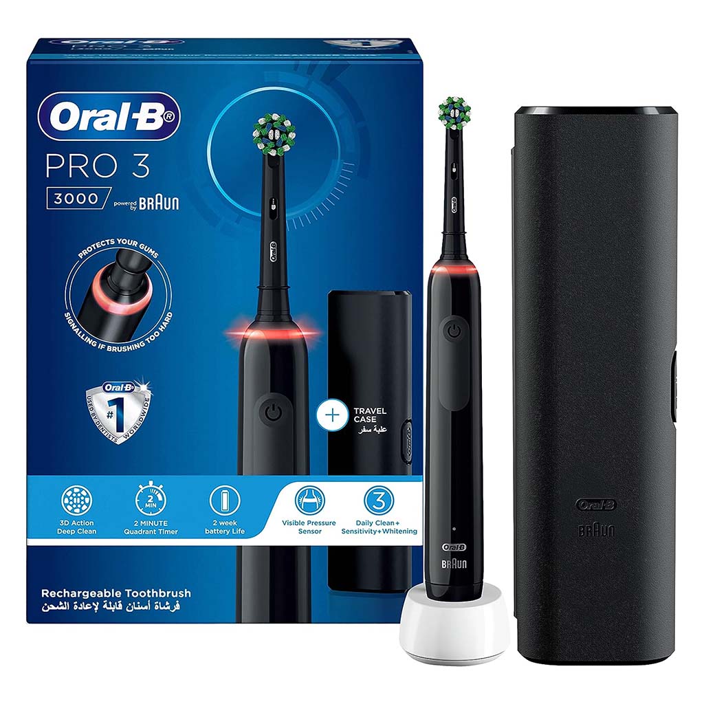Oral B Pro 3000 Rechargeable Toothbrush D505 Black