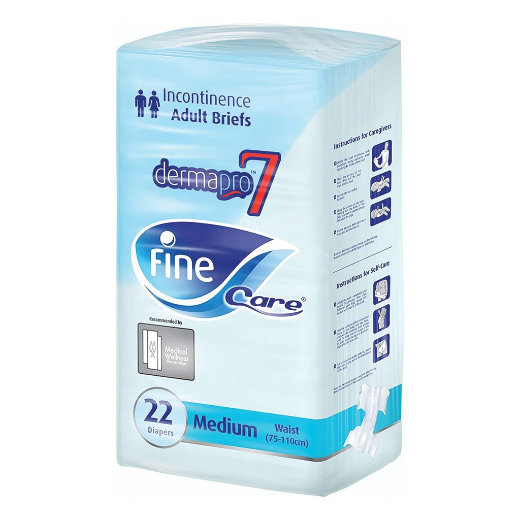 Fine Care® Adult Diaper Dermapro7 Briefs Medium 22's 216417