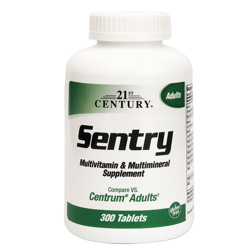 21st Century Sentry Adult Multivitamin & Multimineral Supplement Tablets, Pack of 300's