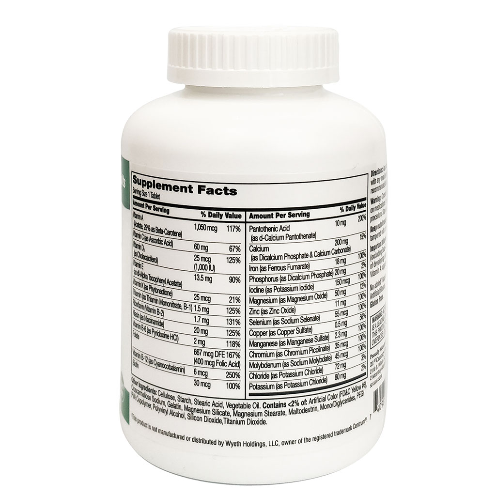 21st Century Sentry Adult Multivitamin & Multimineral Supplement Tablets, Pack of 300's