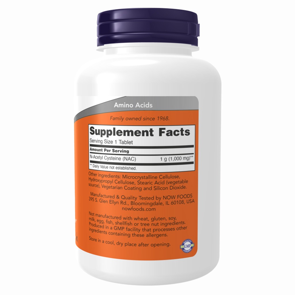 Now N-Acetyl Cysteine 1000mg Vegetarian Tablets, Pack of 120's