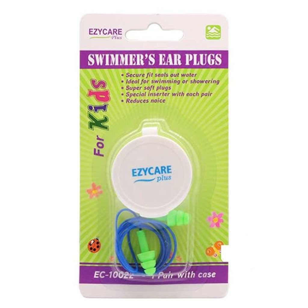 Ezycare Plus Swimmer's Ear Plugs For Kids With Case, Pack of 1 Pair