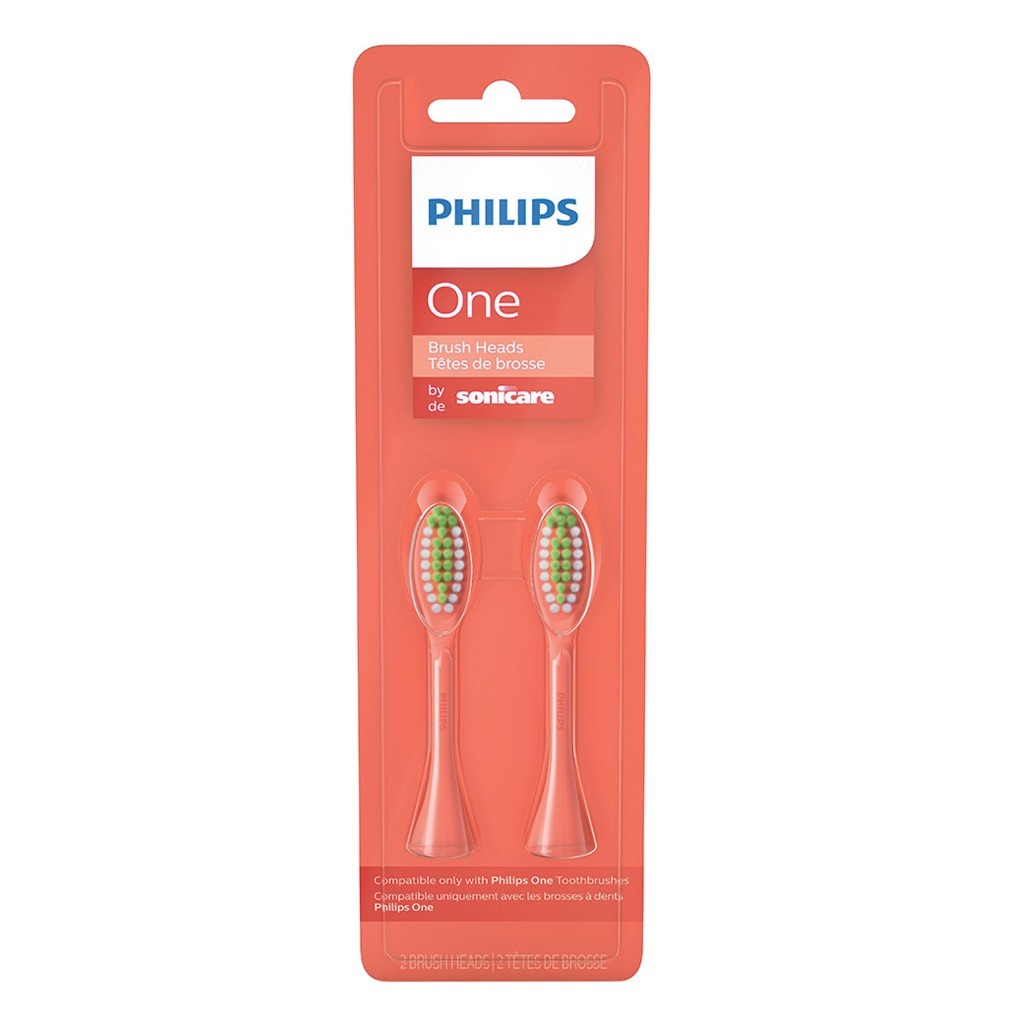 Philips Sonicare One Replacement Brush Head Miami Coral BH1022/01, 2's