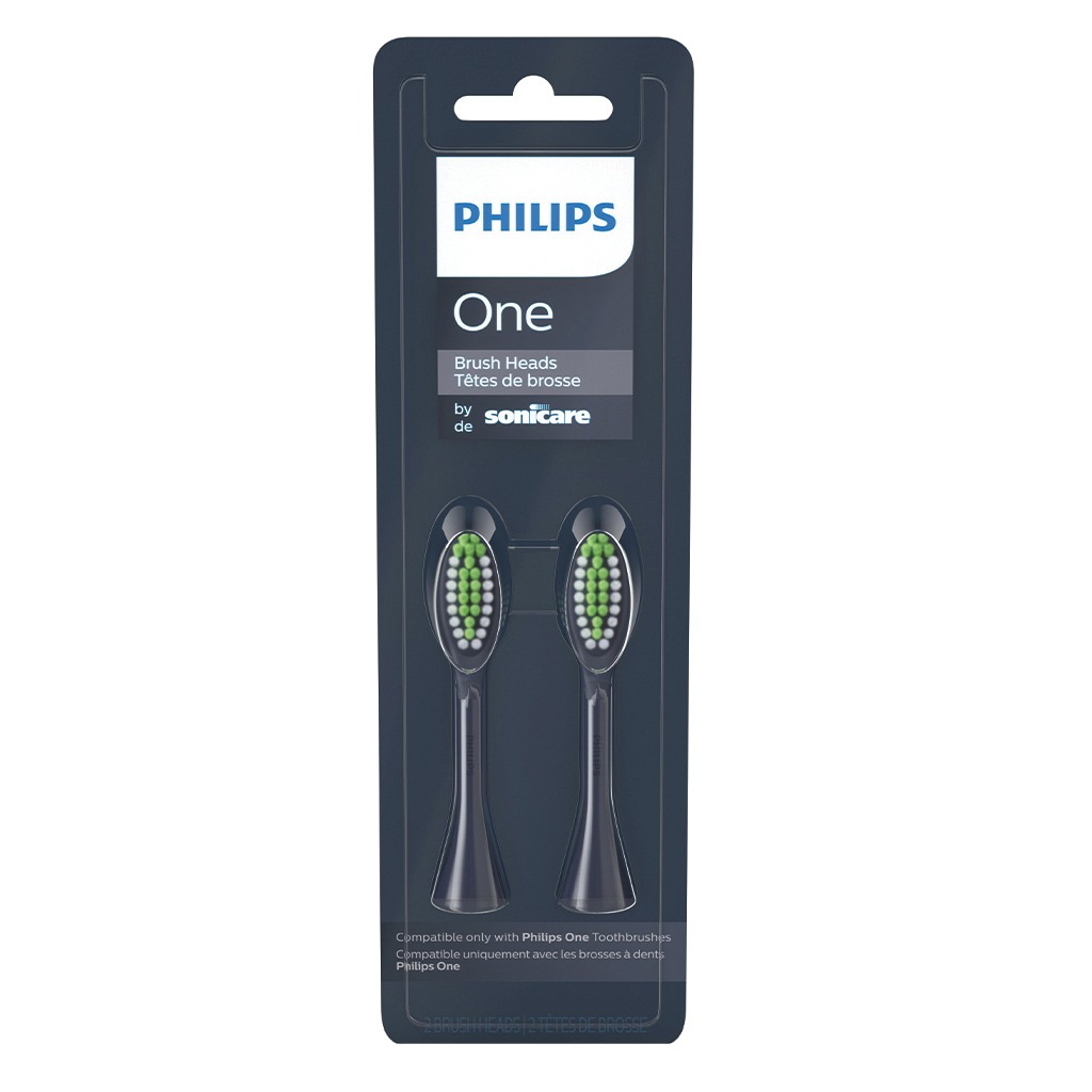 Philips Sonicare One Replacement Brush Head Midnight Blue BH1022/04, 2's