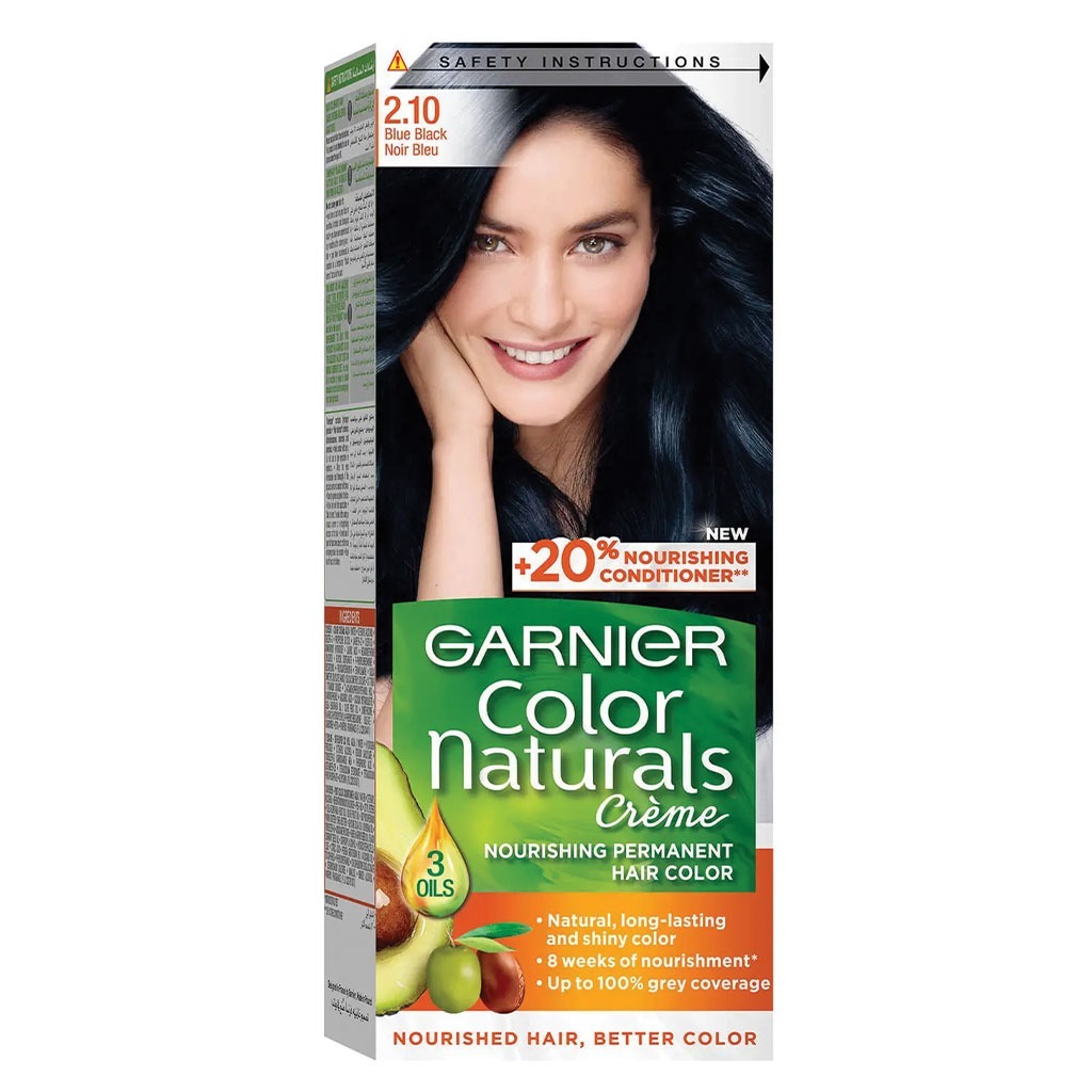Garnier Color Naturals Cream Hair Color 2.10 Blue Black Kit
