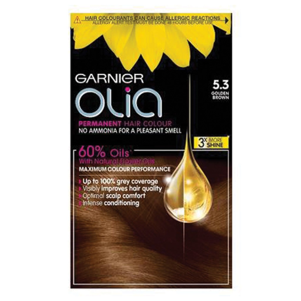 Garnier Olia Permanent Hair Color 5.3 Golden Brown Kit