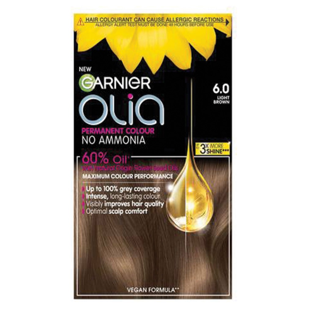Garnier Olia Permanent Hair Color 6 Light Brown Kit