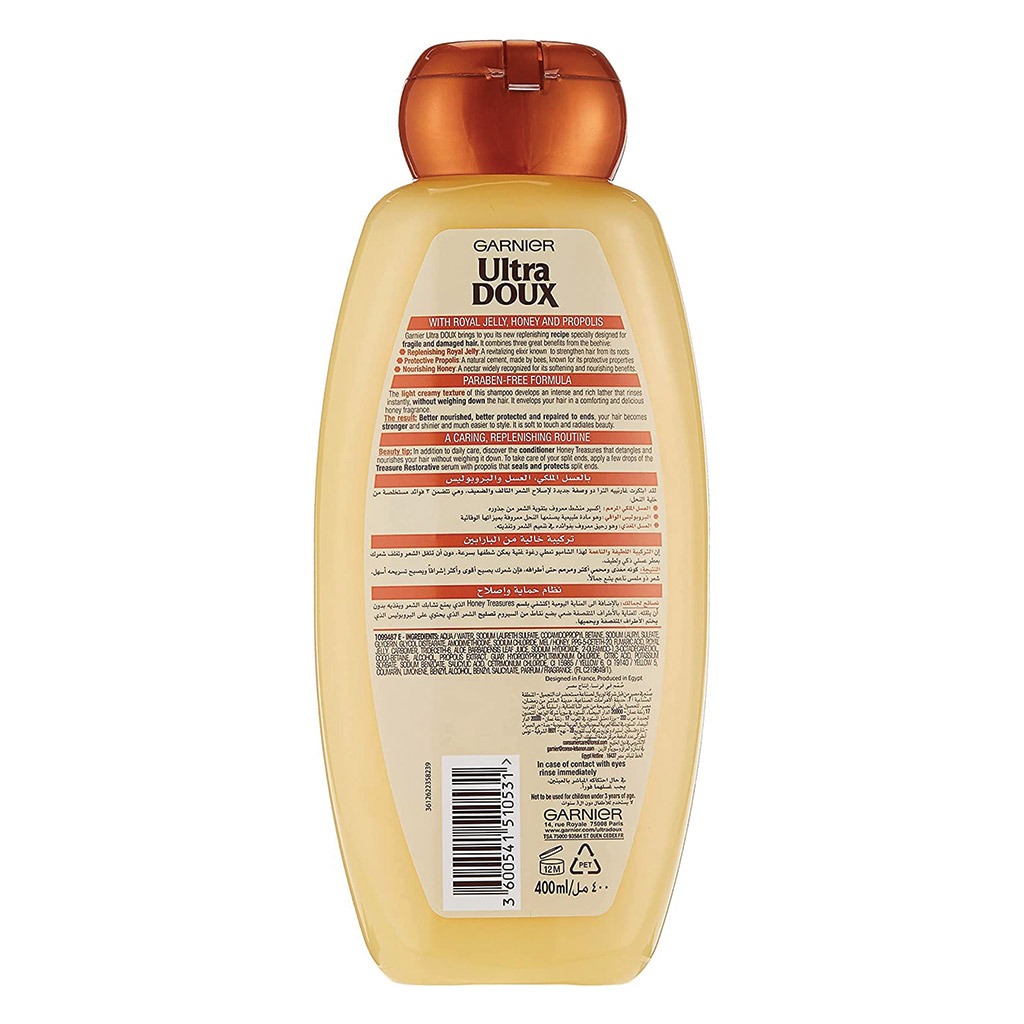 Garnier Ultra Doux Honey Treasures Replenishing Shampoo 400 mL
