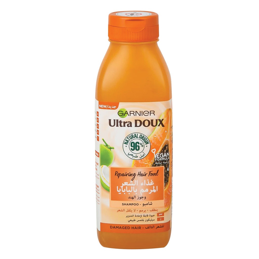Garnier Ultra Doux Repairing Hair Food Shampoo Papaya 350 mL