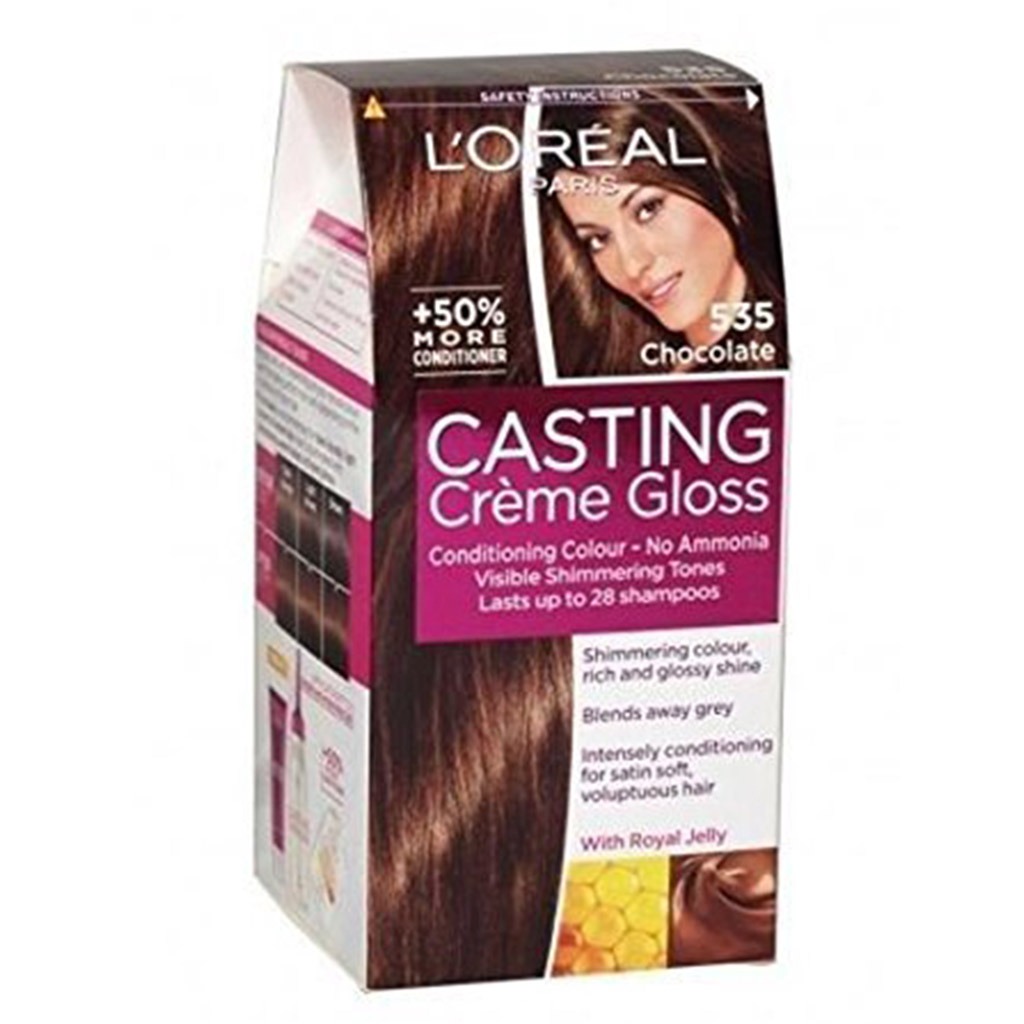Loreal Casting Cream Gloss Semi-Permanent Conditioning Hair Color 535 Chocolate Kit