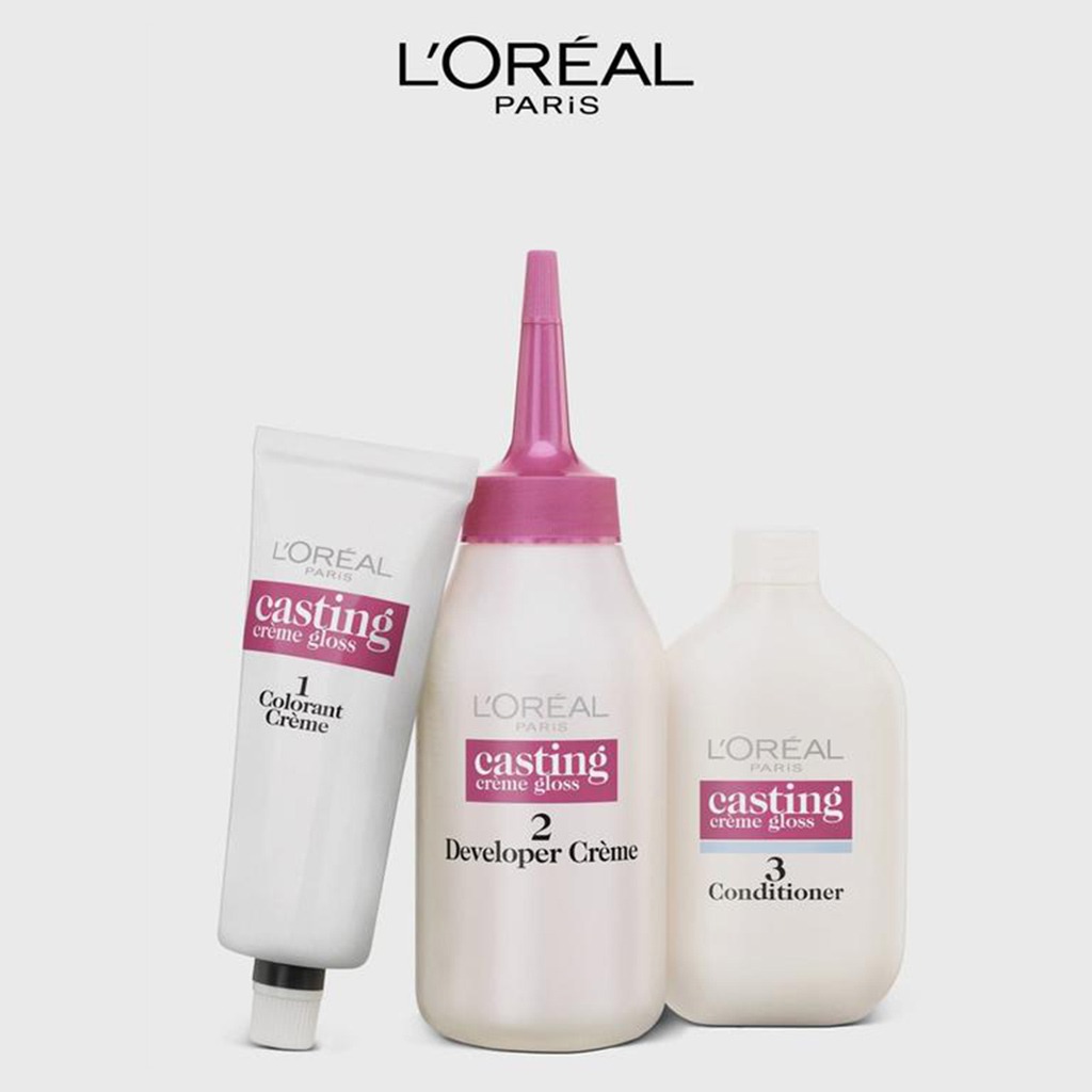Loreal Casting Cream Gloss Semi-Permanent Conditioning Hair Color 535 Chocolate Kit
