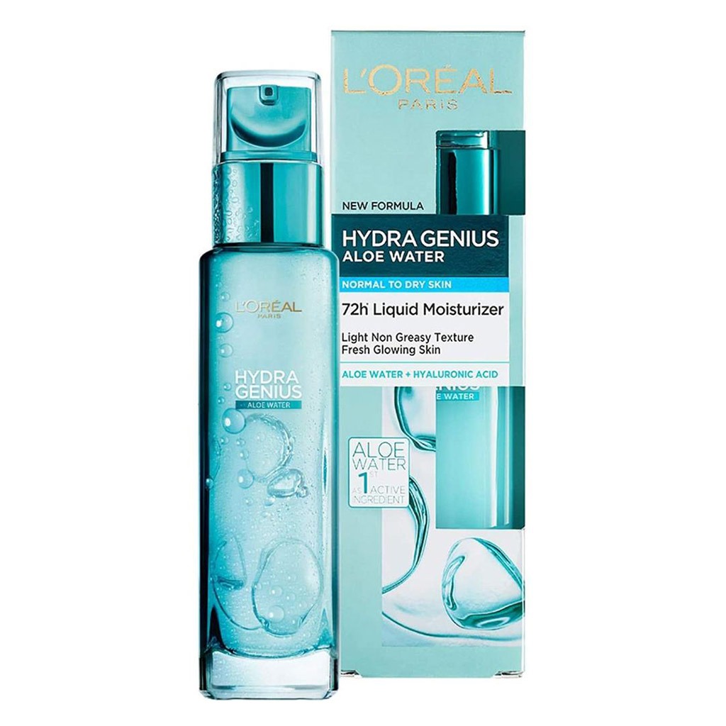 Loreal Paris Hydra Genius Aloe Water 72Hr Moisturizer Normal To Dry Skin 70 mL