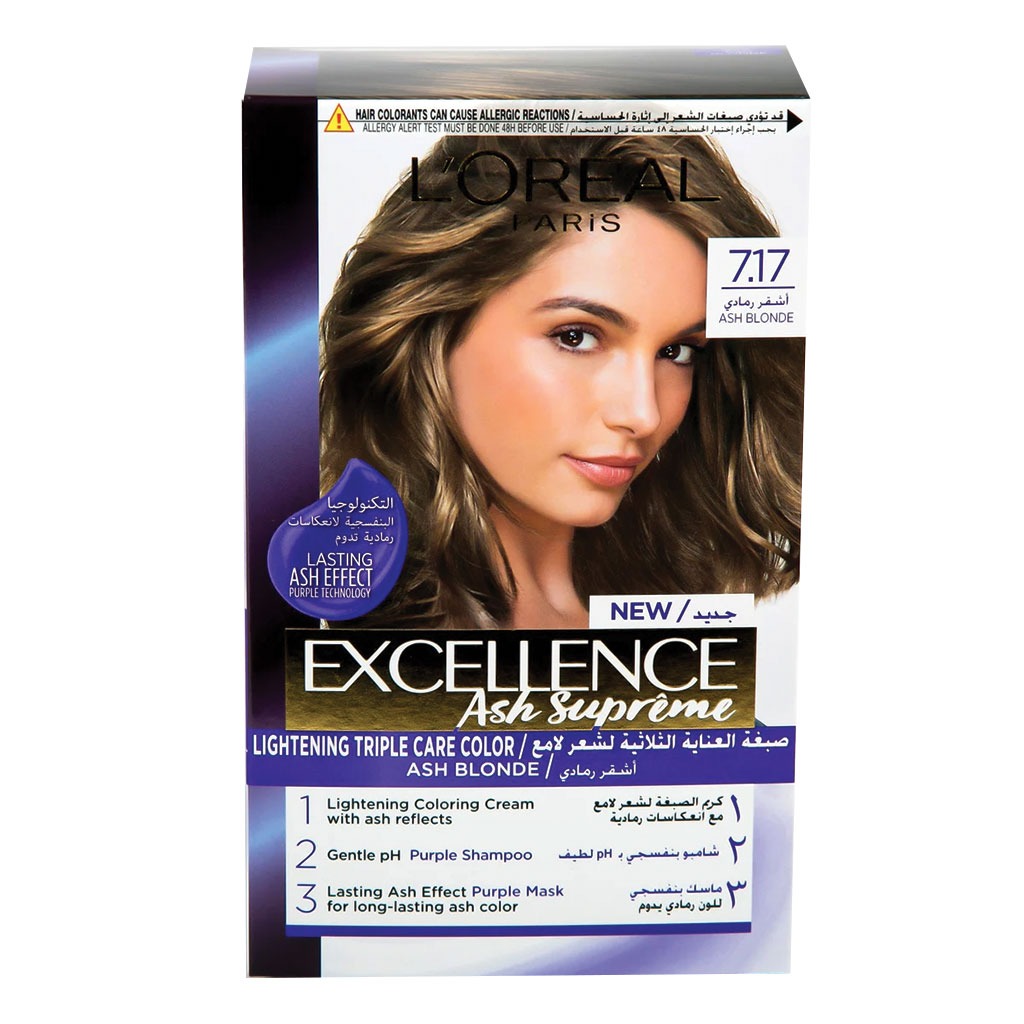 Loreal Paris Excellence Ash Supreme Cream Hair Color 7.17 Ash Blonde
