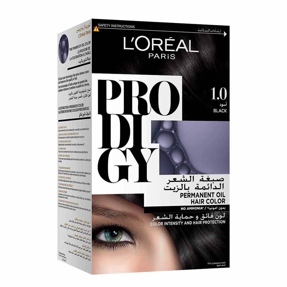 Loreal Paris Prodigy Permanent Oil Hair Color 1 Obsidian Kit