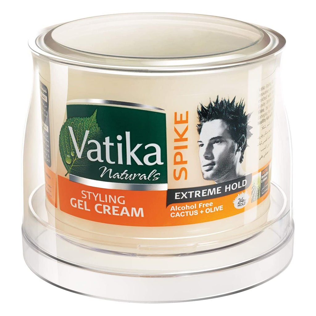 Dabur Vatika Naturals Spike Extreme Hold Cactus + Olive Alcohol-Free Hair Styling Gel Cream 250g