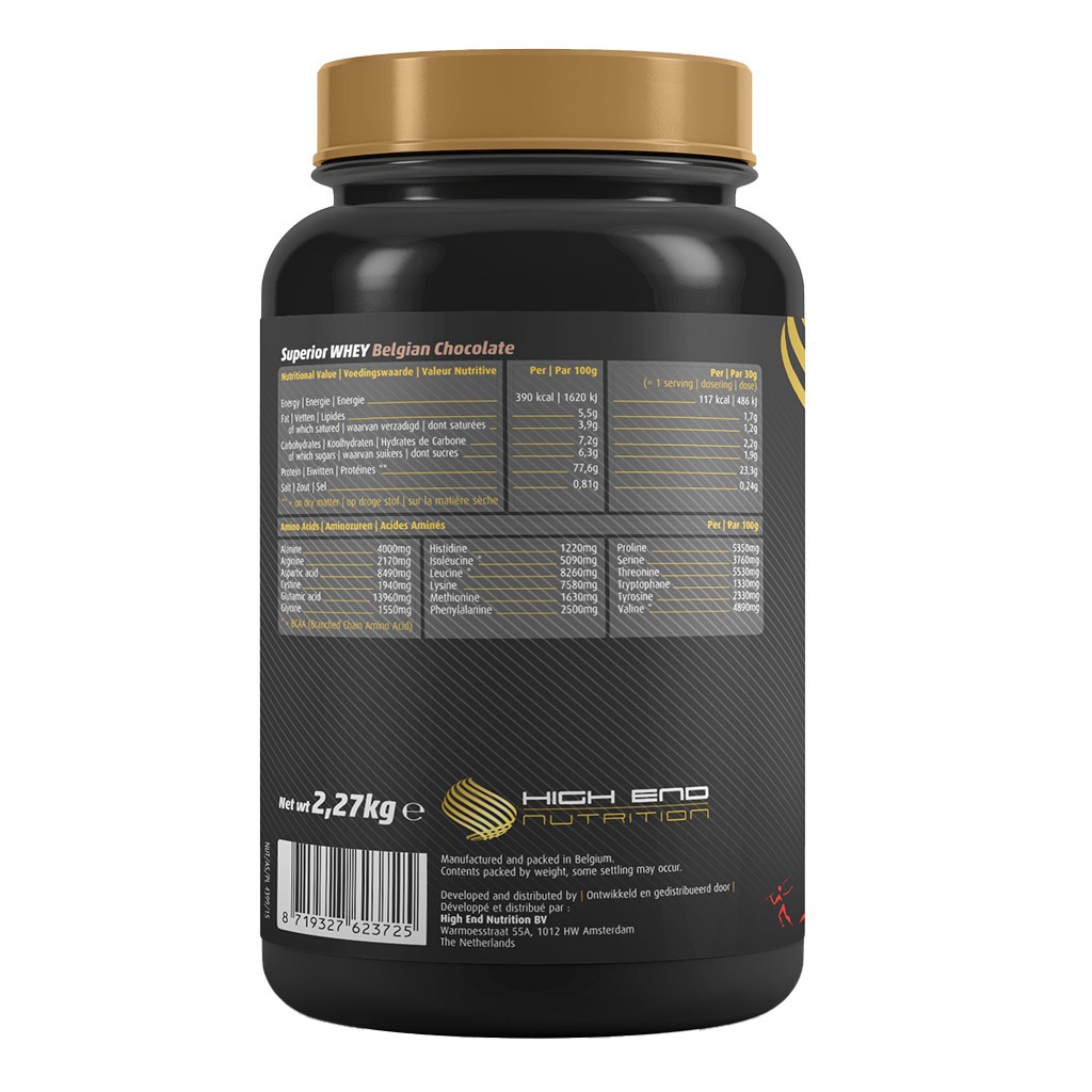 High End Nutrition Superior Whey Belgian Chocolate Powder 2.27 kg