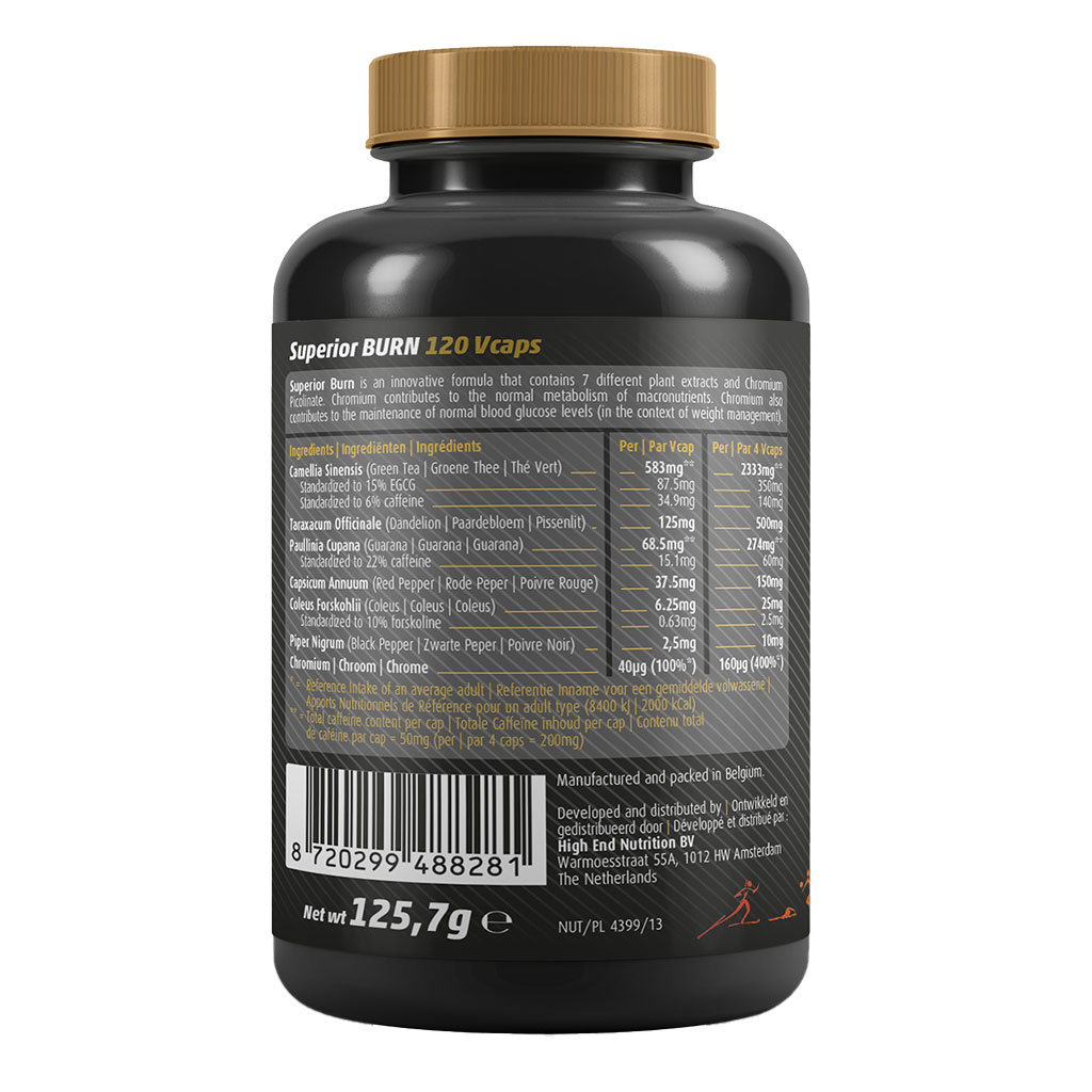 High End Nutrition Superior Burn VCaps 120's