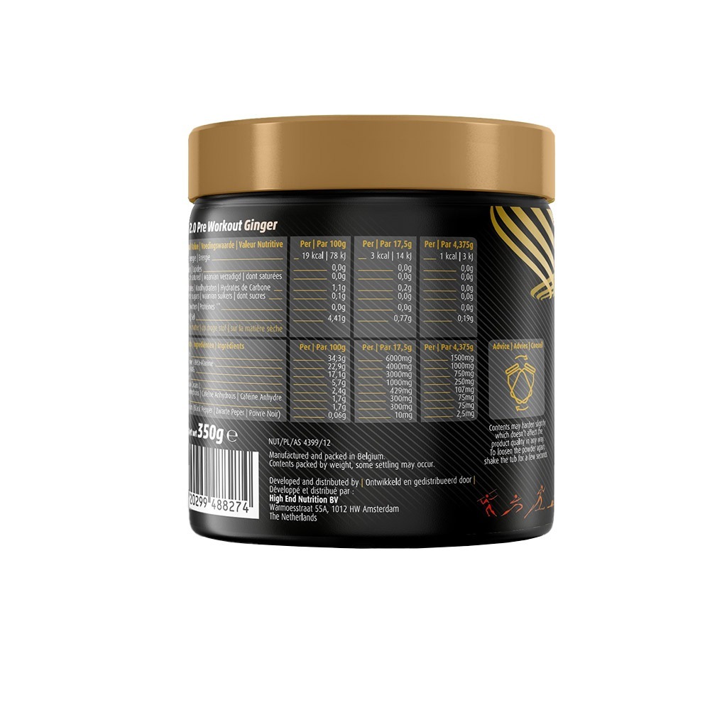 High End Nutrition Mr. T 2.0 Pre Workout Ginger Powder 350 g