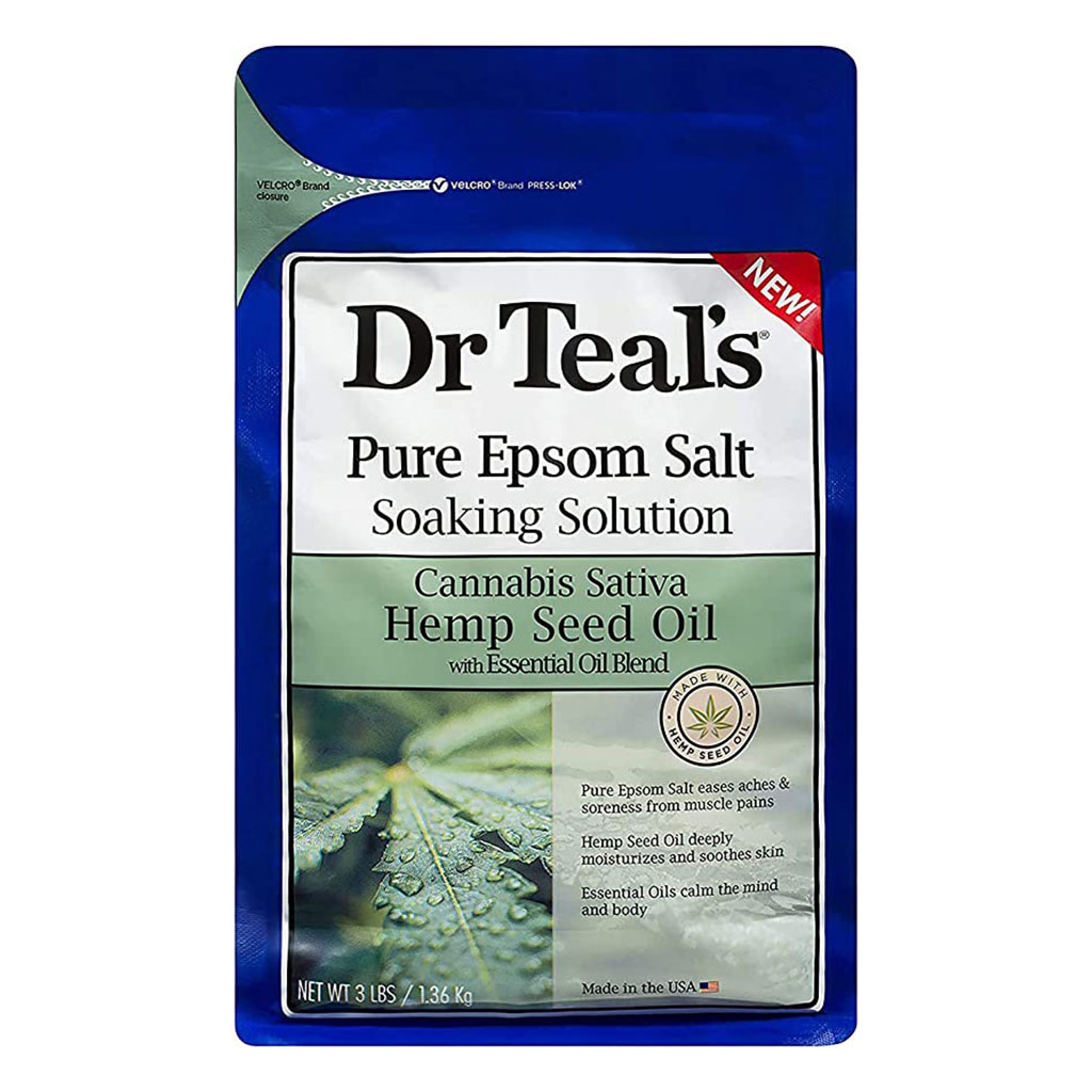 Dr Teal's Pure Epsom Salt Soaking Solution Hemp Seed Oil 1036 g