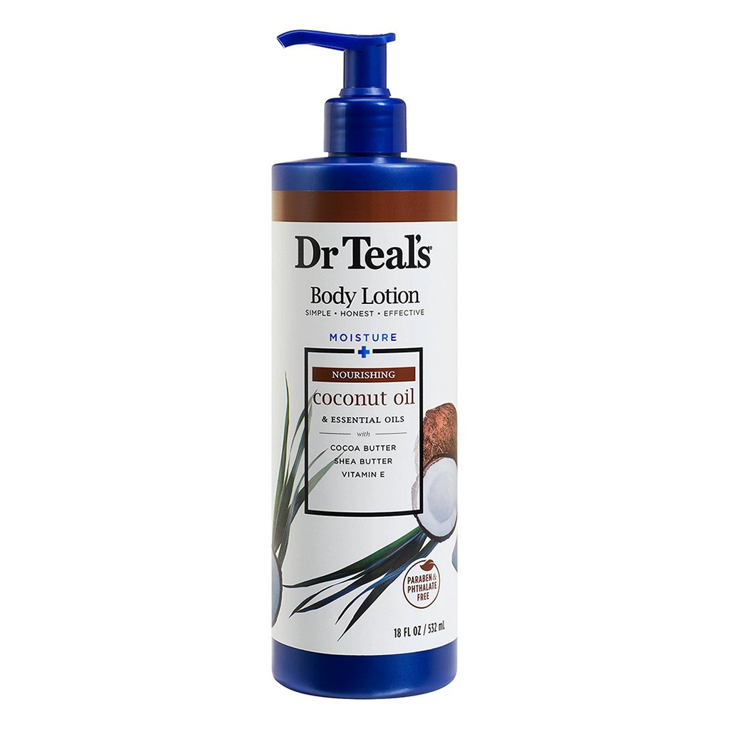 Dr Teal's Moisture + Nourishing Coconut Oil & Essential Oils Body Lotion 532 mL