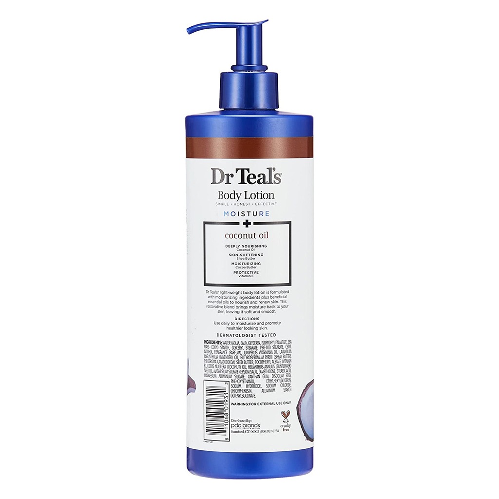 Dr Teal's Moisture + Nourishing Coconut Oil & Essential Oils Body Lotion 532 mL