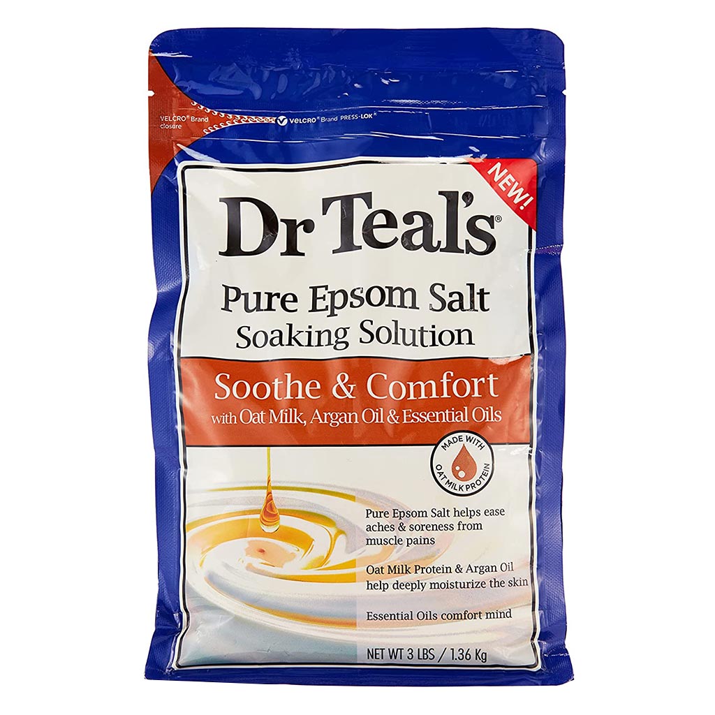 Dr Teal's Pure Epsom Salt Soaking Solution Oat Milk, Argan Oil & Essential Oil 1036 g
