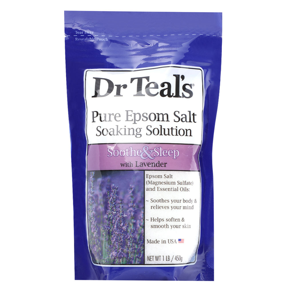 Dr Teal's Soothe & Sleep Pure Epsom Salt Soaking Solution With Lavender 450 g
