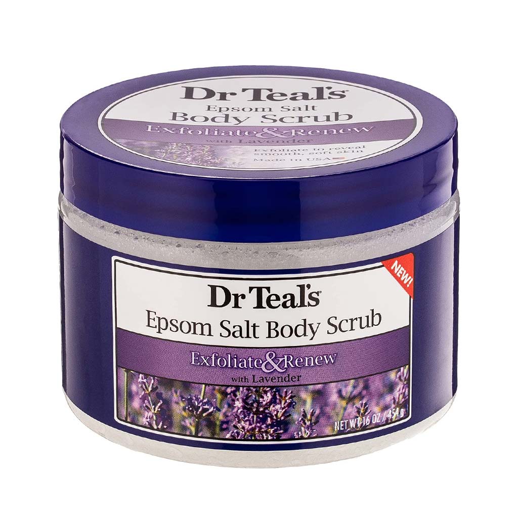 Dr Teal's Exfoliate & Renew Epsom Salt Body Scrub With Lavender 454 g