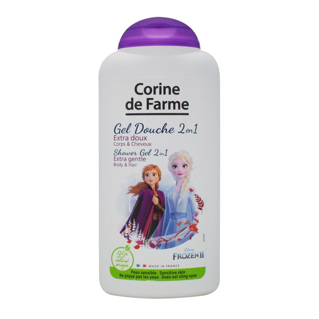 Corine De Farme Extra Gentle 2 In 1 Hair & Body Kids Shower Gel Frozen 250 mL