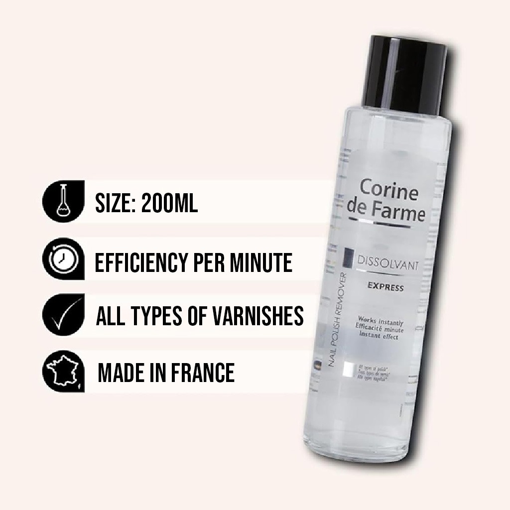 Corine De Farme Dissolvant Express Nail Polish Remover 200 mL