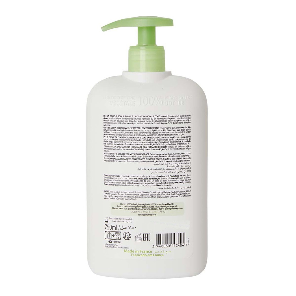 Corine De Farme Ultra Rich Coconut Extract Shower Cream 750 mL