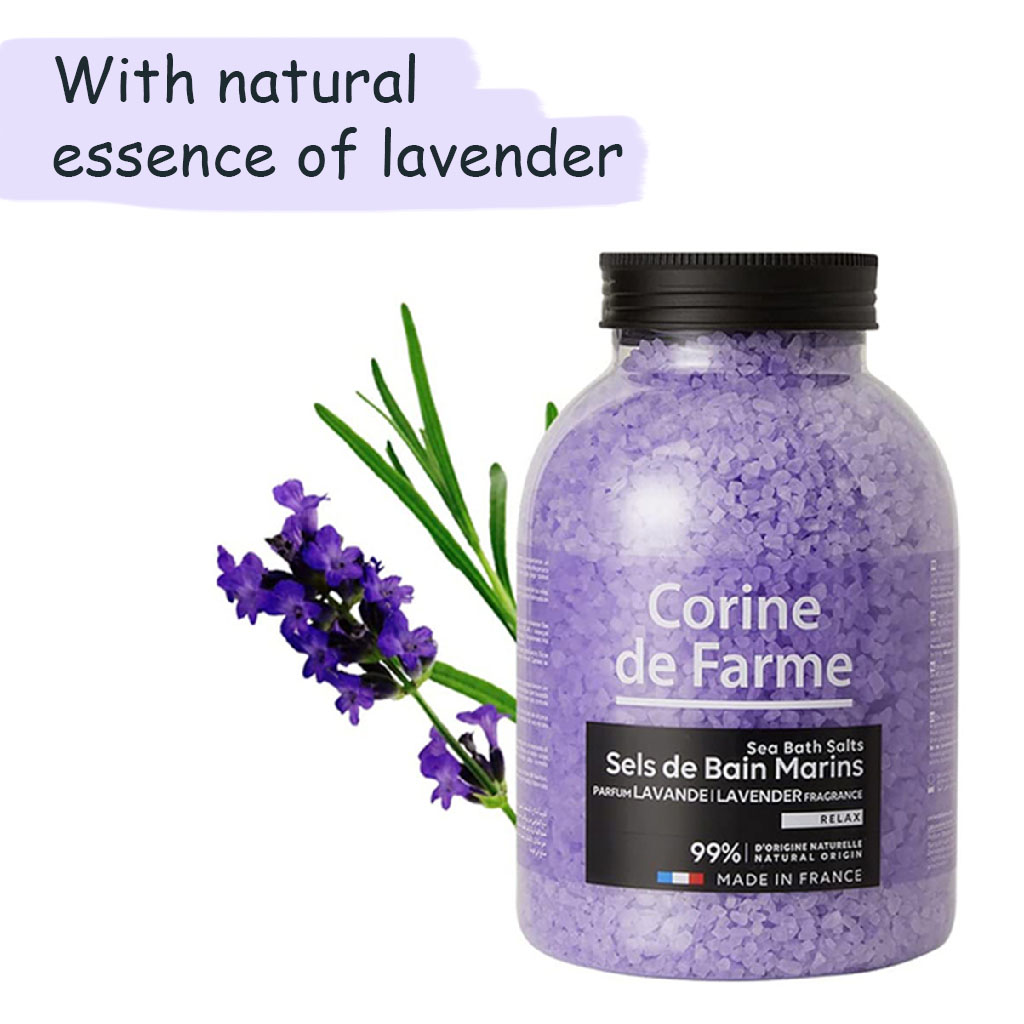 Corine De Farme Sea Bath Salt Lavender 1.3 kg