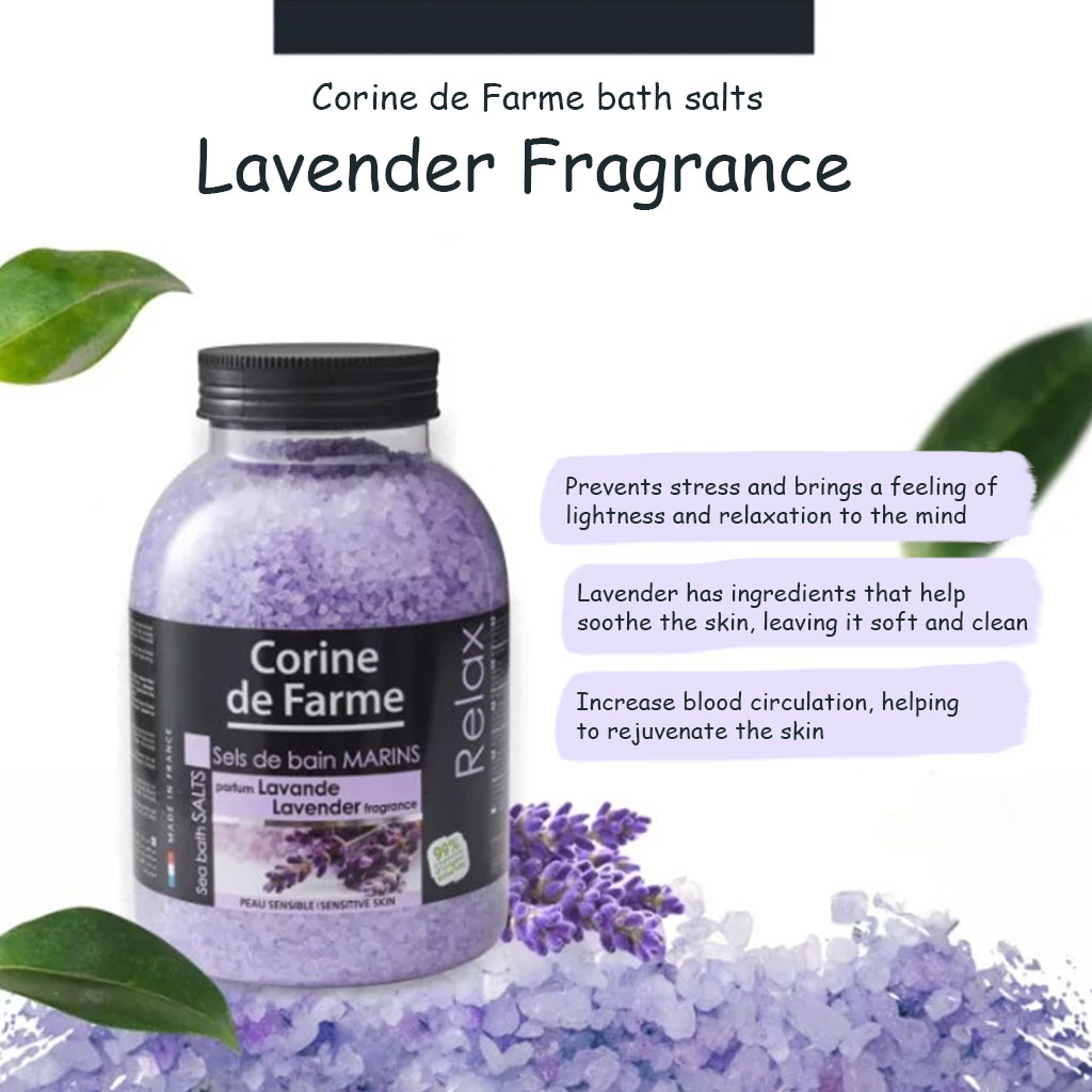 Corine De Farme Sea Bath Salt Lavender 1.3 kg