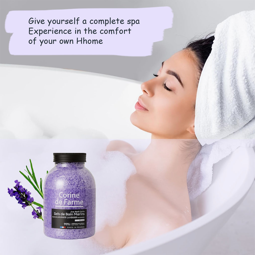 Corine De Farme Sea Bath Salt Lavender 1.3 kg