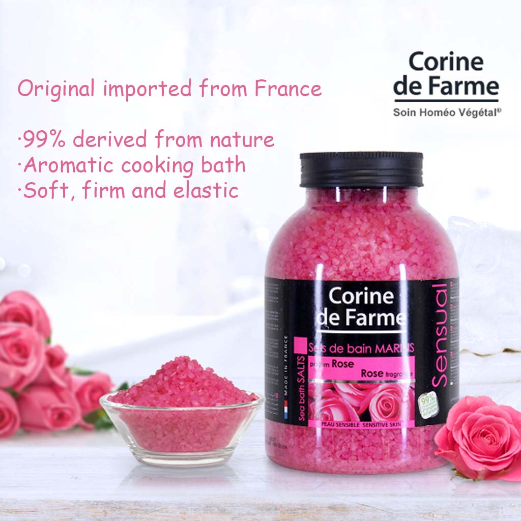 Corine De Farme Sea Bath Salt Rose 1.3 kg