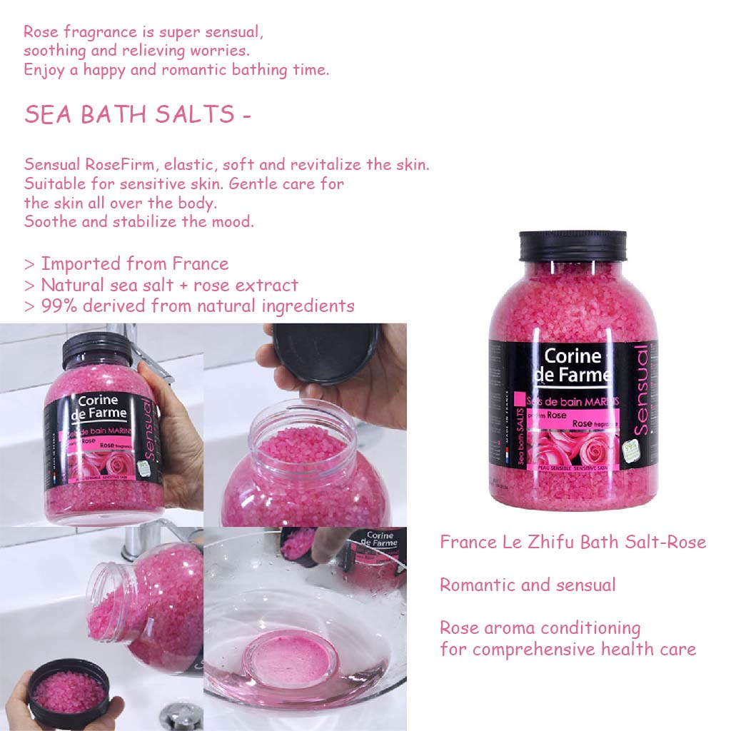 Corine De Farme Sea Bath Salt Rose 1.3 kg