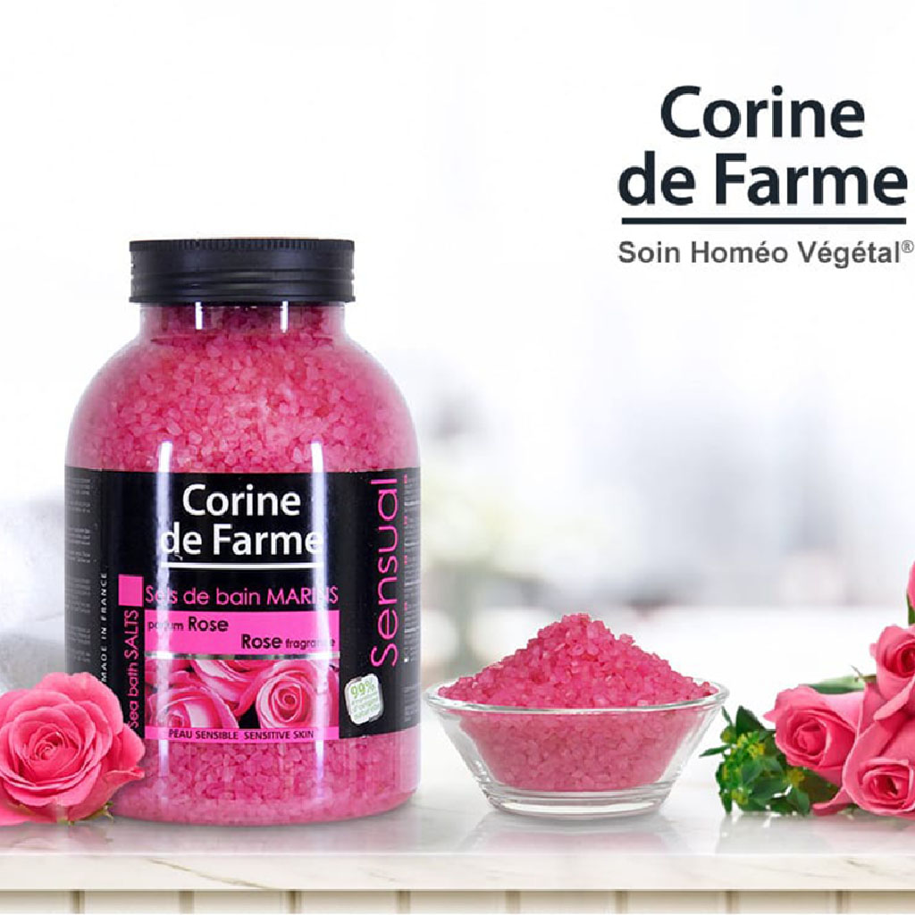 Corine De Farme Sea Bath Salt Rose 1.3 kg