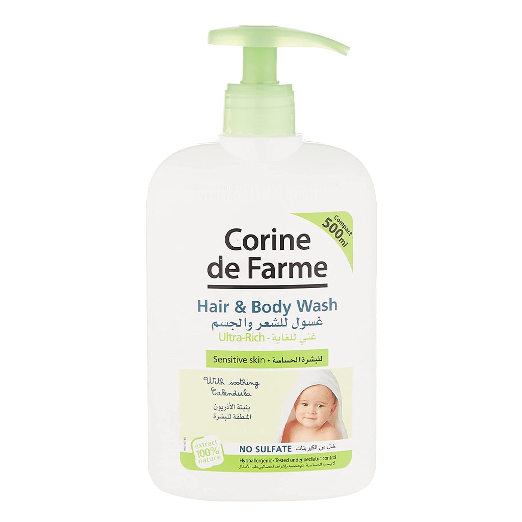 Corine De Farme Baby Sulfate Free Hair & Body Wash 500 mL