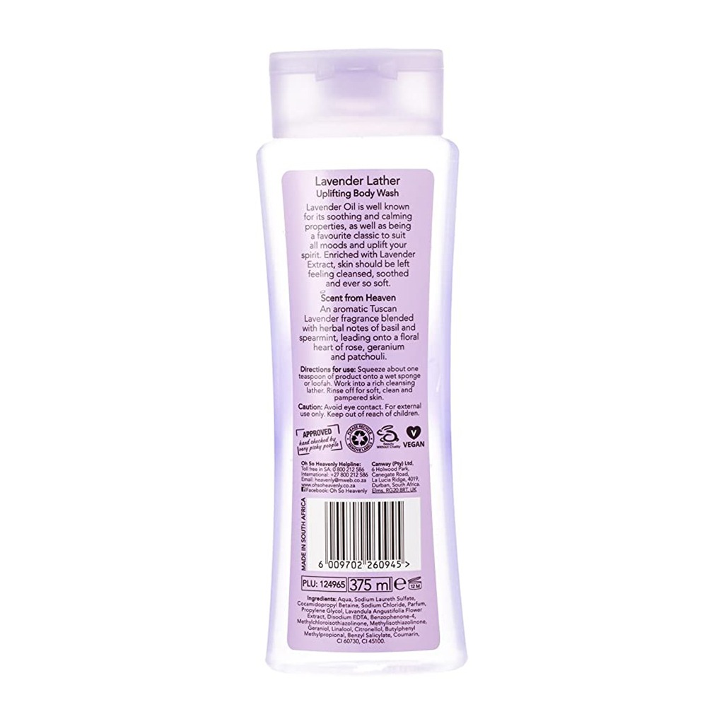 Oh So Heavenly Classic Care Lavender Lather Uplifting Body Wash Gel 375 mL