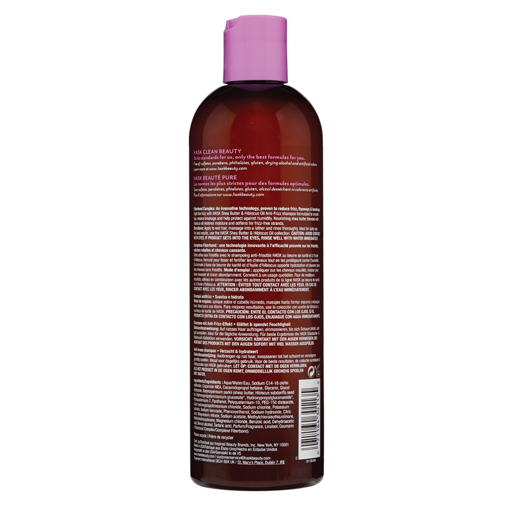 Hask Shea Butter & Hibiscus Oil Anti-Frizz Shampoo 355 mL