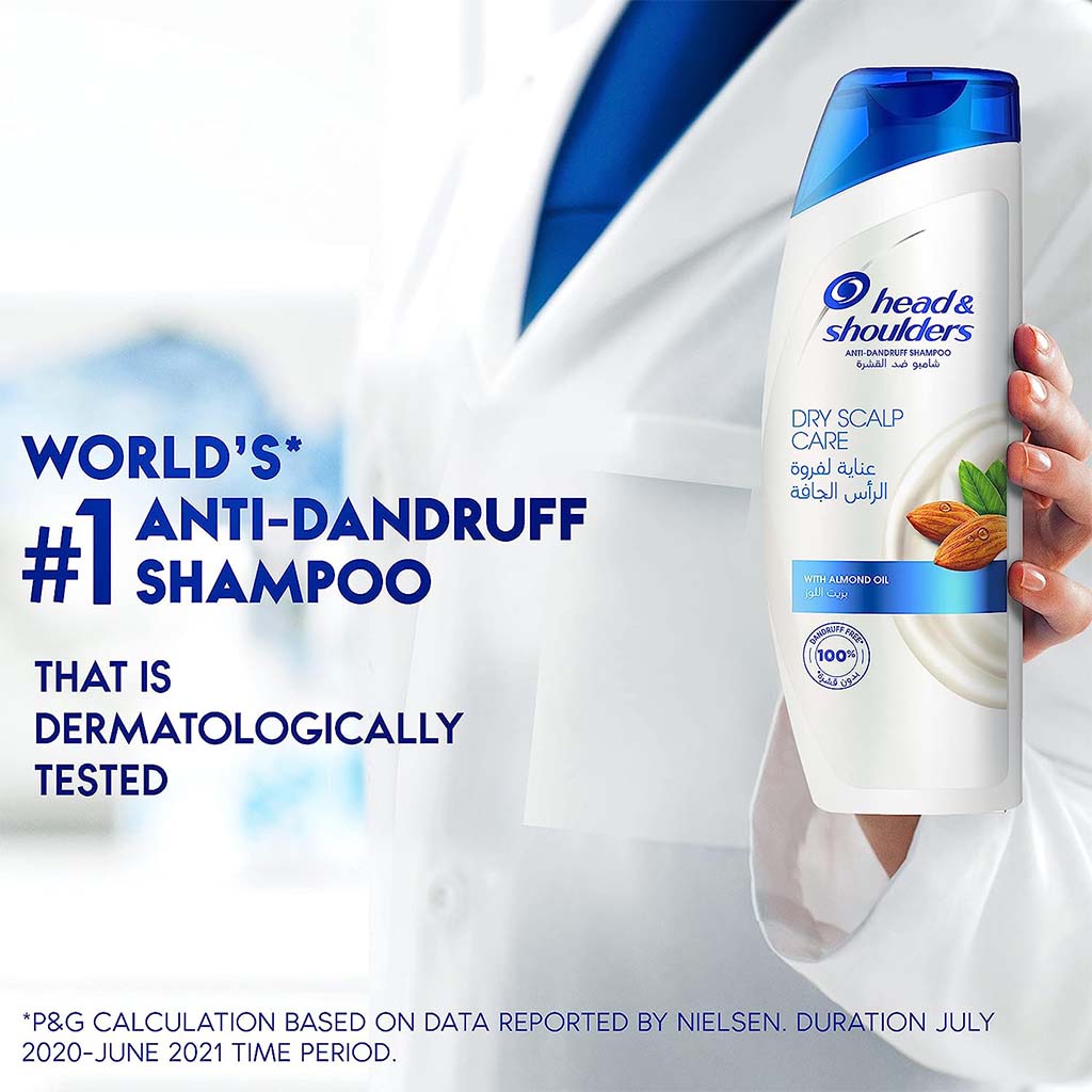 Head & Shoulders Dry Scalp Care Anti-Dandruff Paraben Free Shampoo With Almond Oil 400ml