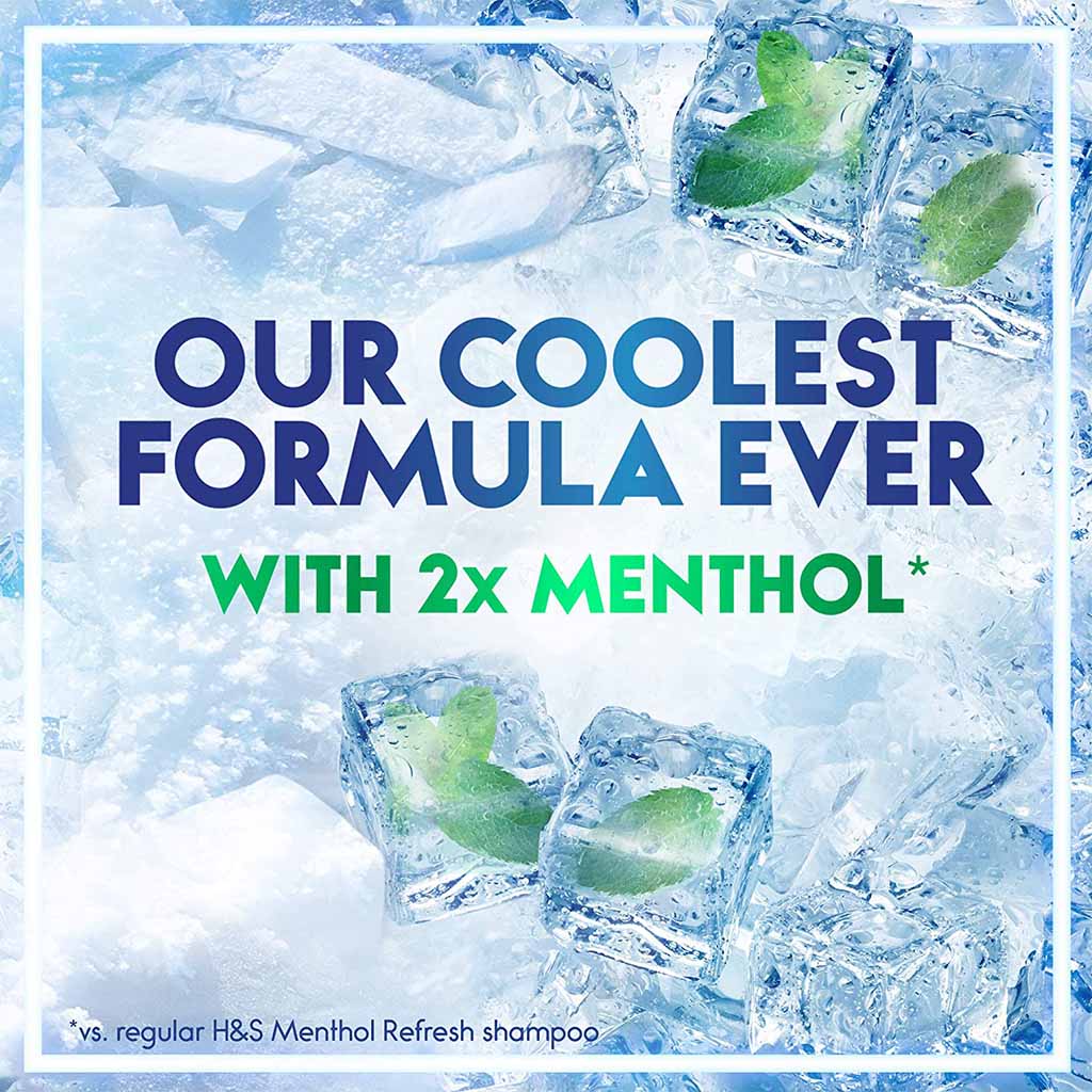 Head & Shoulders Sub Zero Menthol Anti-Dandruff Shampoo For Cooling Freshness 400ml 