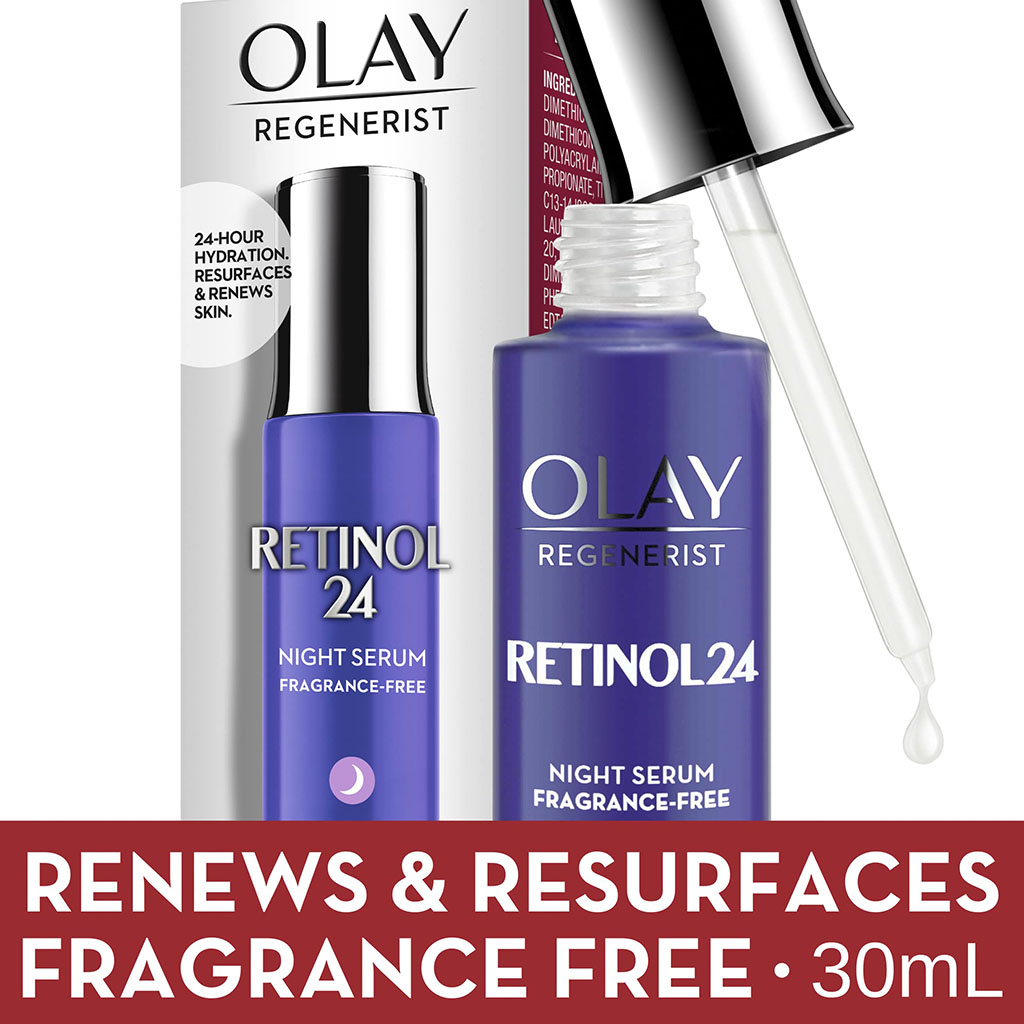 Olay Regenerist Retinol24 Fragrance Free Night Serum For Fine Lines, Wrinkles & Spots 30ml
