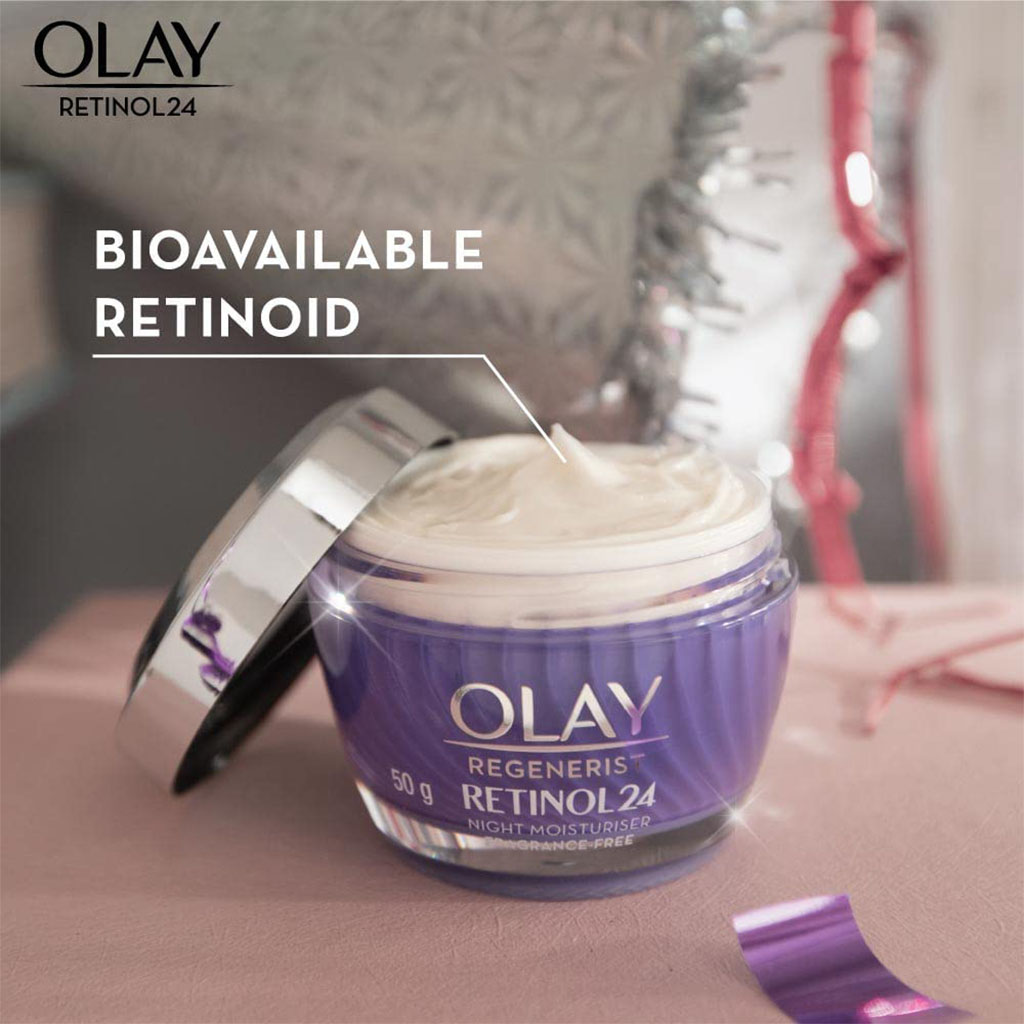 Olay Regenerist Retinol24 Fragrance Free Night Moisturiser Cream 50g