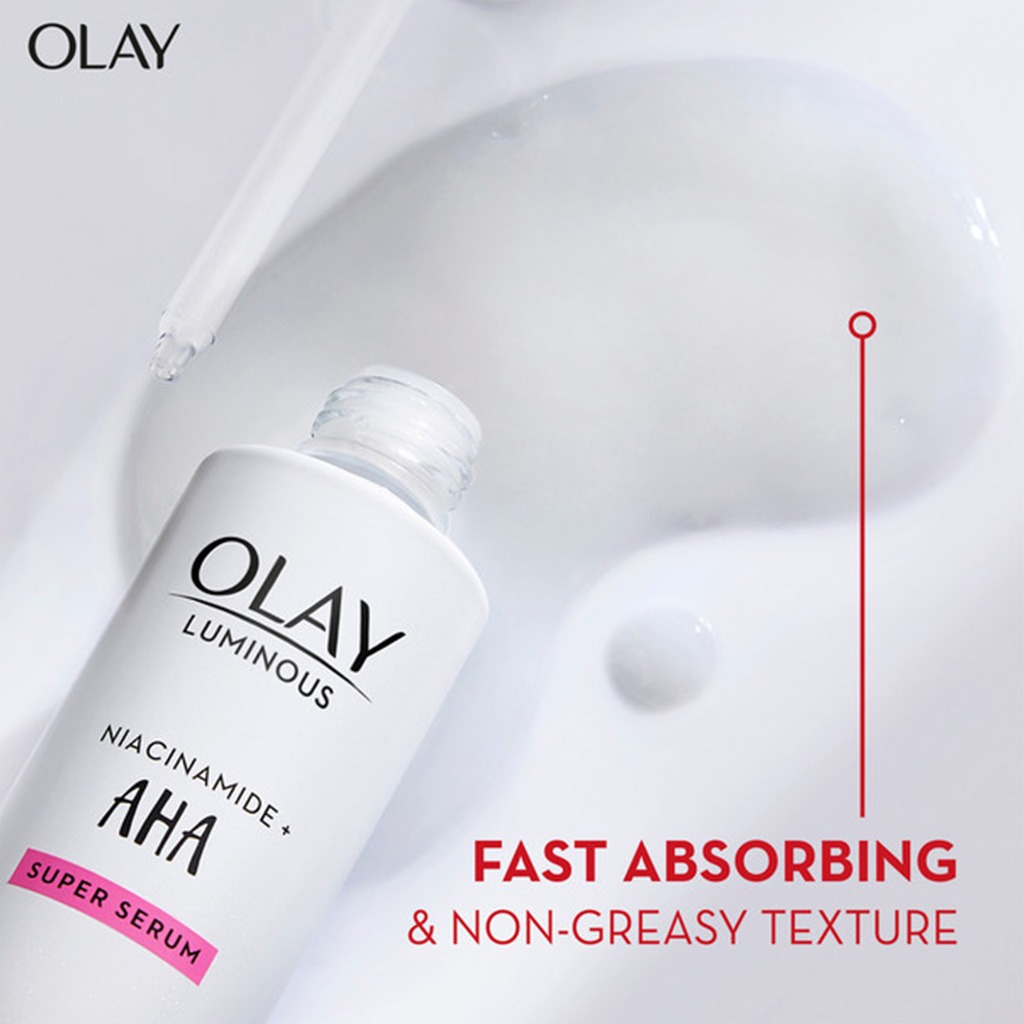 Olay Luminous Niacinamide + AHA Brightening Super Face Serum 30ml