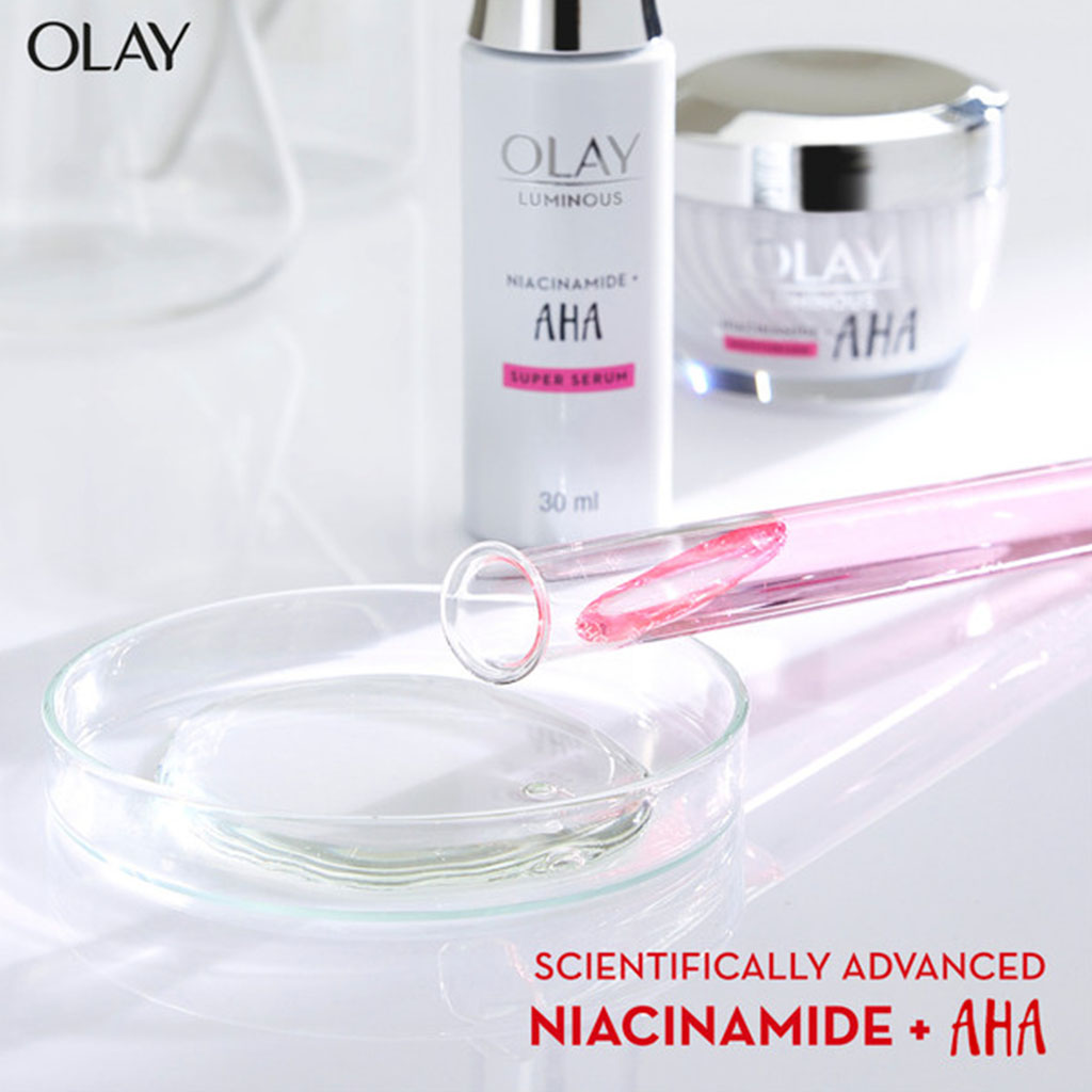 Olay Luminous Niacinamide + AHA Brightening Super Face Serum 30ml
